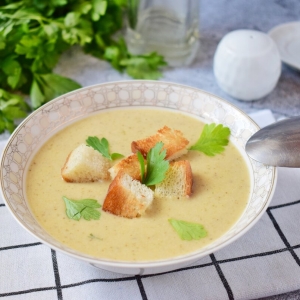 Крем-суп овощной микс с яйцом