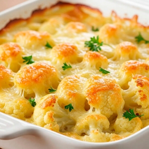 Запеканка рыбная с цветной капустой под сыром