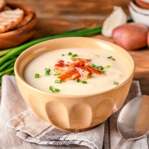 Суп-пюре картофельный с беконом