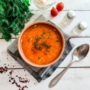 Суп куриный по-креольски