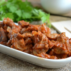 Поджарка из свинины с овощами